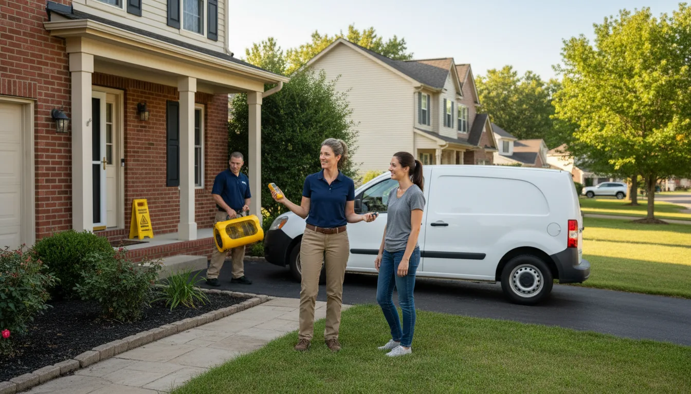 Residential water damage restoration in Harvel, IL